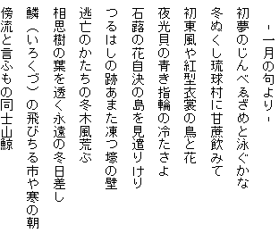 藤田直子の代表句2016年1月